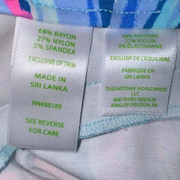 Lilly Pulitzer Kelly Knit Skinny Ankle Pants Mr Peacock Tweethearts SIZE 0 EUC - Picture 3 of 11